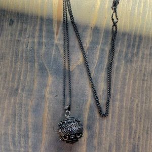 Filigree Sphere Angel Chime Necklace
